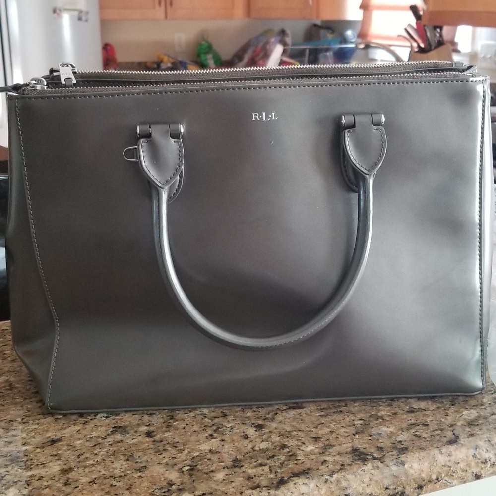 Lauren Ralph Lauren double zip satchel